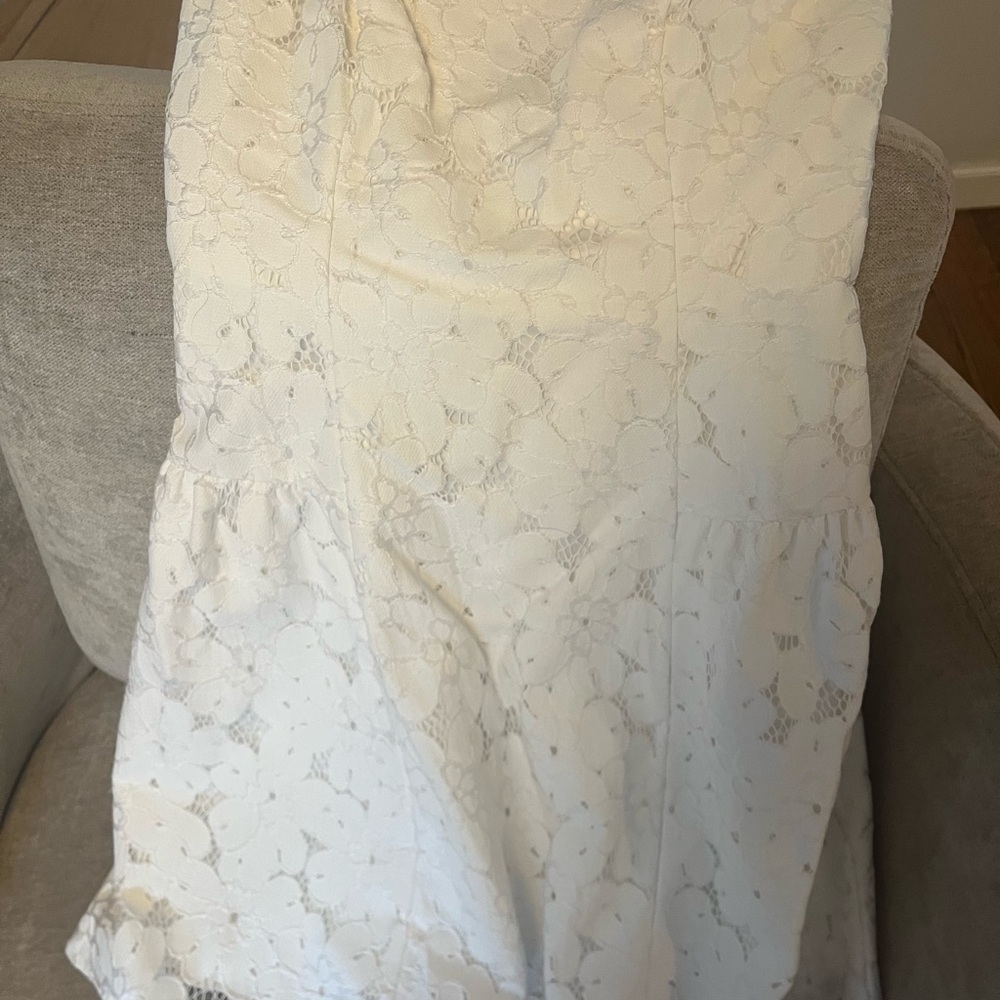 Lilly Pulitzer White Lace Strapless Dress